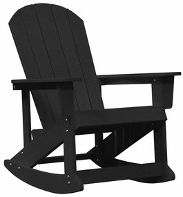 vidaXL Καρέκλα Ροκ Άνταροντζ Μαύρη 73.5x92x90 cm HDPE