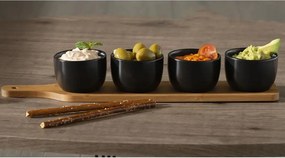 ΕΤΑΖΈΡΕΣ &amp; ΟΡΝΤΕΒΙΈΡΕΣ APPETIZER SET BAMBOO BLACK L41 SECRET DE GOURMET 1