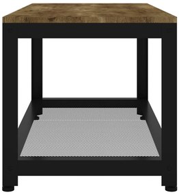 vidaXL Τραπεζάκι Σαλονιού Σκ. Καφέ/Μαύρο 90x45x45 εκ. από MDF/Σίδερο