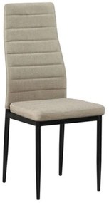 Καρέκλα Jetta ΕΜ966Β,136 Dark Beige 40x50x95 cm Σετ 6τμχ Metal, Fabric