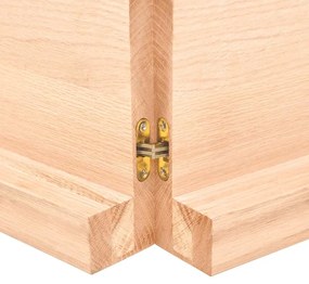 vidaXL Ράφι Τοίχου 160x50x(2-6) εκ. από Ακατέργαστο Μασίφ Ξύλο Δρυός