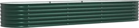 vidaXL Ανεβασμένο Κρεβάτι Πράσινο 320 x 80 x 44 cm Ατσάλι