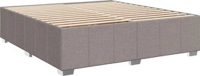 vidaXL Κρεβάτι box spring με στρώμα Taupe 180 x 200 cm Ύφασμα