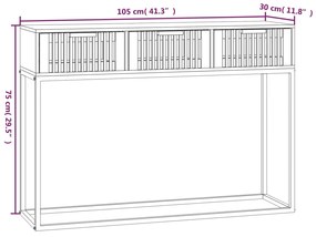 ΤΡΑΠΕΖΙ ΚΟΝΣΟΛΑ ΛΕΥΚΟ 105X30X75 ΕΚ. ΕΠΕΞΕΡΓΑΣΜΕΝΟ ΞΥΛΟ / ΣΙΔΕΡΟ 352106