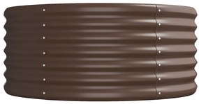 vidaXL Ζαρντινιέρα Καφέ 620x80x36 εκ. Γαλβανισμένος χάλυβας