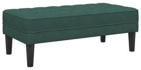 vidaXL Παγκάκι Σκούρο Πράσινο 113x57x39 εκ. Βελούδο