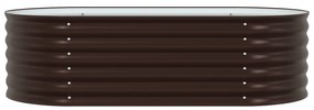 vidaXL Κήπος Ανυψωμένο Κρεβάτι Καφέ 160x80x44 εκ Γαλβανισμένο Ατσάλι