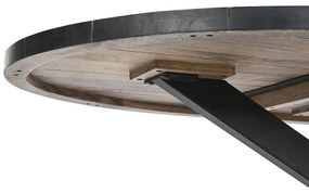 Τραπεζαρία DKD Home Decor Μαύρο Φυσικό Μέταλλο Ξύλο από Μάνγκο 200 x 100 x 76 cm