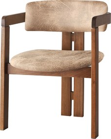 Καρέκλα Καρυδιά / Μπεζ CO 58x49x76