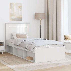 vidaXL Σκελετός Κρεβατιού Λευκό 75 x 190 cm Στερεά ξυλεία πεύκου