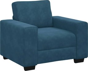 vidaXL Πολυθρόνα-Καναπέ Μπλε Βελούδινη 100x77x82 εκ.