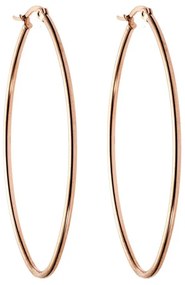 Σκουλαρίκια Senza Steel 6X4 cm Rose Gold Plated