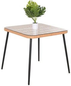 Τραπέζι Κήπου Allegra HM5536.11 79,5x79,5x72,5cm Natural