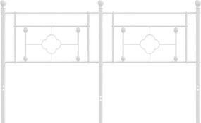 vidaXL Ανταλλακτικό κεφαλάρι Λευκό 150 εκ. Μεταλλικό