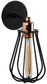 Φωτιστικό Τοίχου - Απλίκα Fetiye 525NOR3177 15x20x32cm 1xE27 40W Black-Bronze Opviq