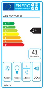 Συμβατικός Απορροφητήρας AEG GV77D91ST Μαύρο