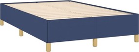 vidaXL Πλαίσιο κρεβατιού χωρίς στρώμα μπλε 120x200cm ύφασμα