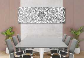 Εικόνα κυανό Mandala σε μαύρο & άσπρο - 135x45