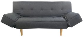 Καναπές Κρεβάτι Τριθέσιος ArteLibre NEREIDA Γκρι Ύφασμα 180x90x80cm
