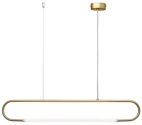 Φωτιστικό Οροφής - Ράγα 01368 7W LED 3000K 560Lm 95x15cm Gold Luma