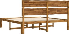 vidaXL Διπλό Κρεβάτι με Κεφαλάρι ROSTOCK Φυσικό 200 x 200 cm