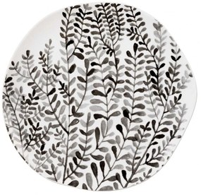 Πιατέλα Mix & Match Foliage LBTRD0014255 Φ22cm Multi-Black Raeder Porcelain