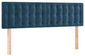 ΚΡΕΒΑΤΙ BOXSPRING ΜΕ ΣΤΡΩΜΑ ΣΚΟΥΡΟ ΜΠΛΕ 140X200 ΕΚ. ΒΕΛΟΥΔΙΝΟ 3131205