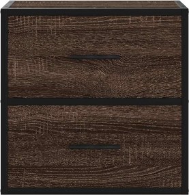 vidaXL Κομοδίνο επίτοιχο ντουλάπι καφέ δρυς 40x31x39,5 cm