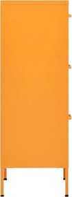 vidaXL Ντουλάπι Αποθήκευσης Μουσταρδί 42,5 x 35 x 101,5 εκ. από Ατσάλι