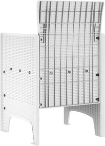 vidaXL Καρέκλα Κήπου 2 pcs Λευκό 53 x 49 x 85 εκ. Πολυπροπυλένιο