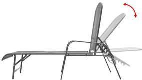 vidaXL Ξαπλώστρα Ανθρακί Ατσάλινη