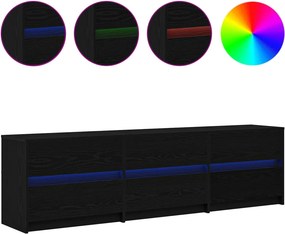 vidaXL Μονάδες TV 180 x 34 x 50 εκ Μαύρη Οξυά