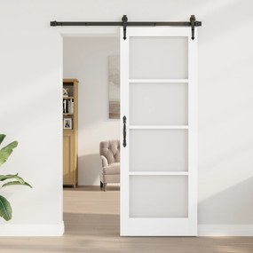 vidaXL Εσωτερική Πόρτα με Γυαλί 'ORKDAL' Λευκή 78x211x4 εκ.