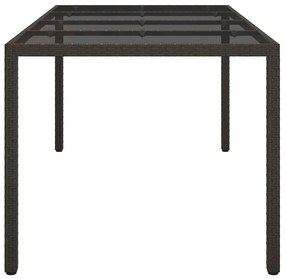 vidaXL Τραπέζι Κήπου για Φαγητό Καφέ 190 x 90 x 75 cm Πολυ ράταν