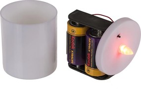 Κερί Αφιέρωσης Με LED Κόκκινο/Χρυσό Πλαστικό 7x12.5cm Μπαταρίας