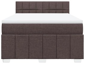 ΚΡΕΒΑΤΙ BOXSPRING ΜΕ ΣΤΡΩΜΑ ΣΚΟΥΡΟ ΚΑΦΕ 140X200 ΕΚ ΥΦΑΣΜΑΤΙΝΟ 3289394