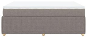 Κρεβάτι Boxspring με Στρώμα Taupe 140x200 εκ. Υφασμάτινο - Μπεζ-Γκρι