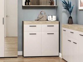 Μπουφές AMBER White Oak/Sateen 90x90x33.6cm