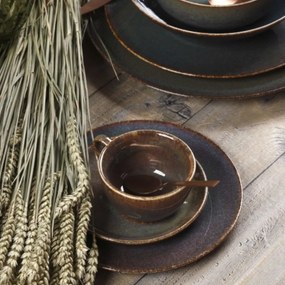 Φλυτζάνι Καφέ Cappucino Με Πιατάκι 47.200.16 290ml Emerald Green Cryspo Trio Πορσελάνη