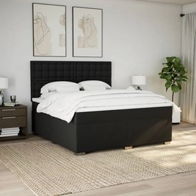 ΚΡΕΒΑΤΙ BOXSPRING ΜΕ ΣΤΡΩΜΑ ΜΑΥΡΟ 180X200 ΕΚ. ΥΦΑΣΜΑΤΙΝΟ 3290583