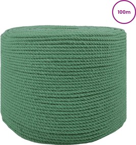 vidaXL Cotton Twine 2 τμχ. 2 mm 100 m Πράσινο 100% Βαμβάκι