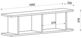 Ράφι Τοίχου ArteLibre VERA Φυσικό Μοριοσανίδα/Μελαμίνη 100x22x28cm