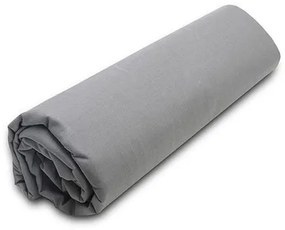 Κατωσέντονο Menta με λάστιχο 19 Dark Grey Ημίδιπλο (120x200+20)