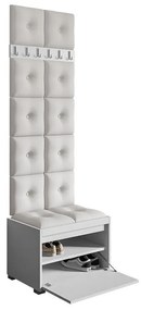 Σετ διαδρόμου Trenton 134, 207x64x34cm, 25 kg, Πλαστικοποιημένη μοριοσανίδα, Οικολογικό δέρμα, Τοίχου, Εντοιχισμένη | Epipla1.gr