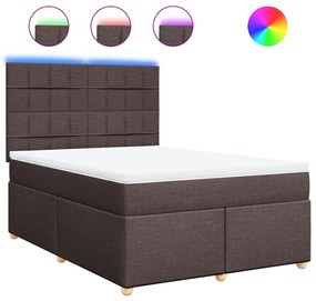 ΚΡΕΒΑΤΙ BOXSPRING ΜΕ ΣΤΡΩΜΑ ΣΚΟΥΡΟ ΚΑΦΕ 140X190 ΕΚ. ΥΦΑΣΜΑΤΙΝΟ 3293578