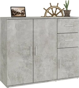 vidaXL Ντουλάπι Γκρι Σκυροδέματος 91x29,5x75 εκ. Επεξεργασμένο Ξύλο