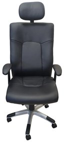 Καρέκλα Γραφείου ΠYPHNH Μαύρο PU 65x66x123-133cm - Τεχνόδερμα - 14240009