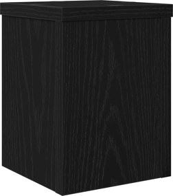 vidaXL Βάση φυτών 2 pcs Μαύρη Οξυά 15 x 15 x 20 εκ. Επεξεργασμένο ξύλο