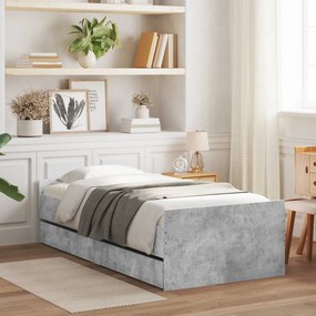 vidaXL Σκελετός Κρεβατιού Γκρι Sonoma Επεξεργασμένο Ξύλο