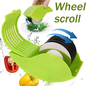 Roller Κοπής Λαχανικών &amp; Μυρωδικών Χειρός με 6 Λεπίδες Inox